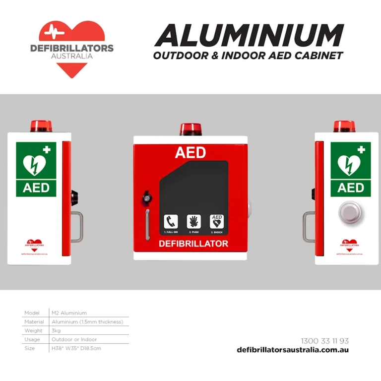 Aluminium cabinet for defibrillator AED premium outdoor