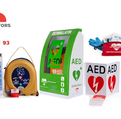 HeartSine 360P - Fully Automatic AED - Outdoor M8 Wall Cabinet Defribrillator Bundle
