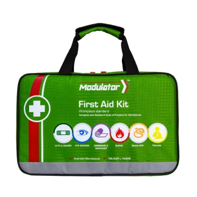 Modulator First Aid Kit 6 Pack Includes case - Meets all workplace standards.