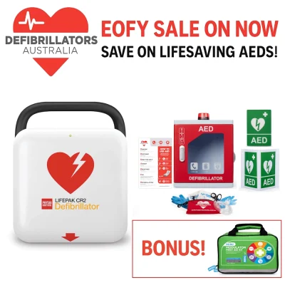 EOFY SALE! LifePAK CR2 Defibrillator Bonus Cabinet Bundle